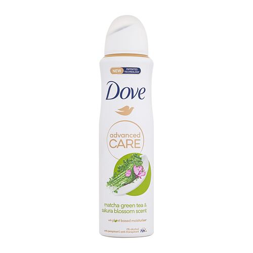 Antiperspirant Dove Advanced Care Matcha Green Tea & Sakura Blossom 72h 150 ml poškozený flakon