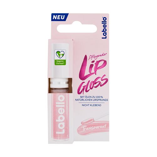 Olej na rty Labello Pflegender Lip Gloss 5,5 ml Transparent poškozená krabička