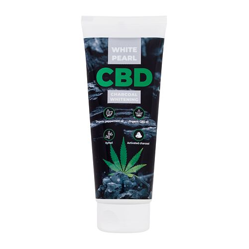 Zubní pasta White Pearl CBD Charcoal Whitening Toothpaste 75 ml poškozená krabička