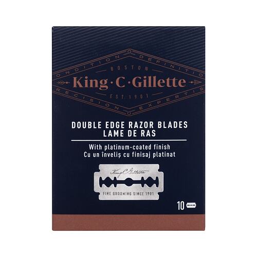 Náhradní břit Gillette King C. Double Edge Safety Razor Blades 10 ks poškozená krabička
