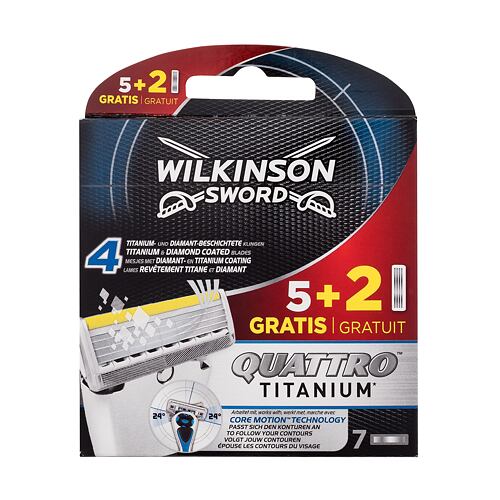 Náhradní břit Wilkinson Sword Quattro Titanium 7 ks