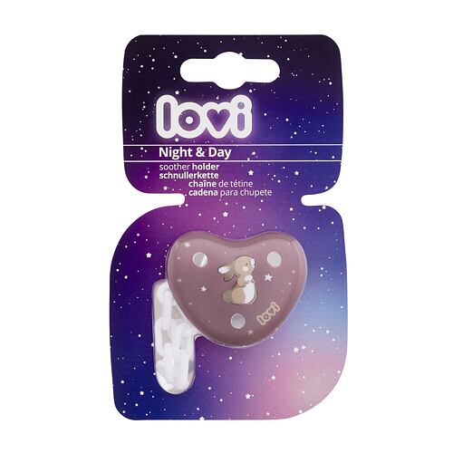 Klip na dudlík LOVI Night & Day Soother Holder Girl 1 ks poškozený obal