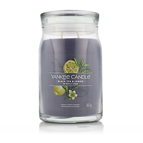 Vonná svíčka Yankee Candle Signature Black Tea & Lemon 567 g