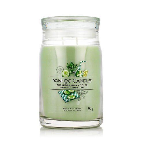 Vonná svíčka Yankee Candle Signature Cucumber Mint Cooler 567 g
