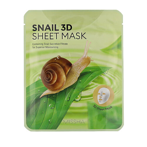 Pleťová maska Missha Snail 3D Sheet Mask 23 g