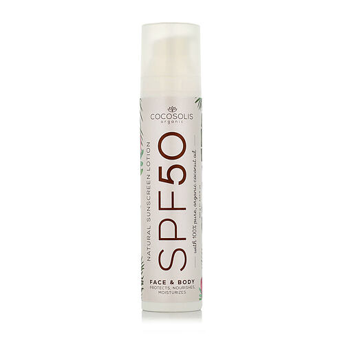 Opalovací přípravek na tělo COCOSOLIS Natural Sunscreen Lotion Face & Body SPF50 100 ml