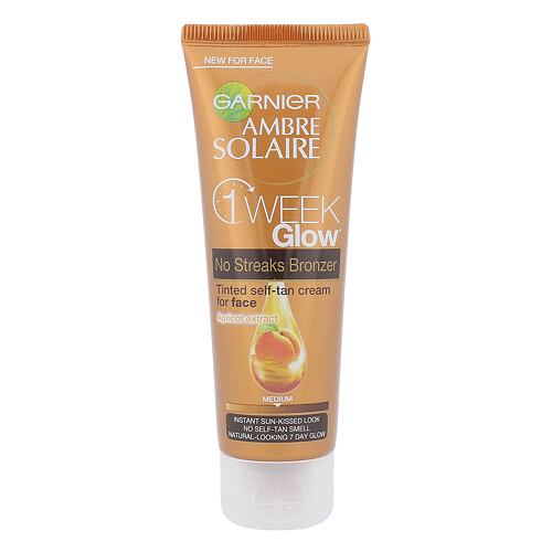 Samoopalovací přípravek Garnier Ambre Solaire One Week Glow Self-Tan 50 ml Medium poškozená krabička
