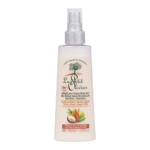 Bezoplachová péče Le Petit Olivier Olive, Shea, Argan Oils No Rinse Hair Detangler 150 ml