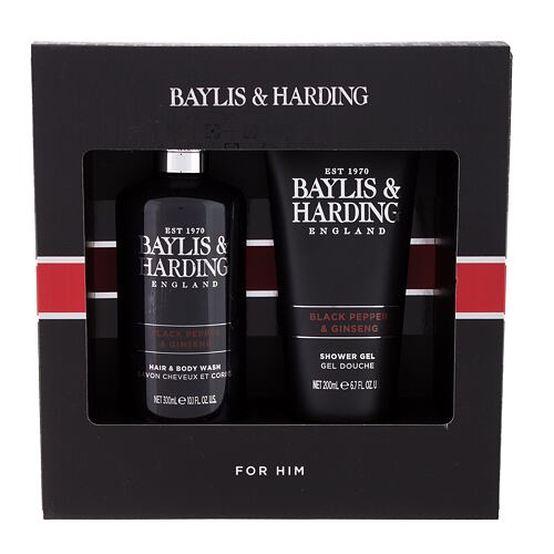 Sprchový gel Baylis & Harding For Him Black Pepper & Ginseng Collection 300 ml poškozená krabička Kazeta