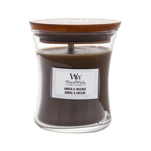 Vonná svíčka WoodWick Amber & Incense 85 g