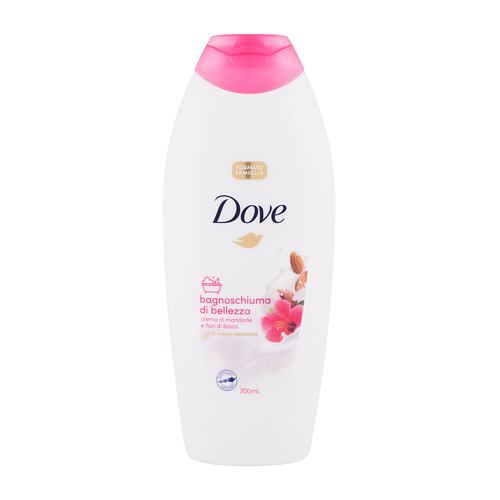 Pěna do koupele Dove Caring Bath Almond Cream With Hibiscus 700 ml poškozený flakon