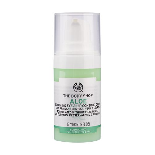 Oční krém The Body Shop Aloe Soothing Eye & Lip Contour Care 15 ml