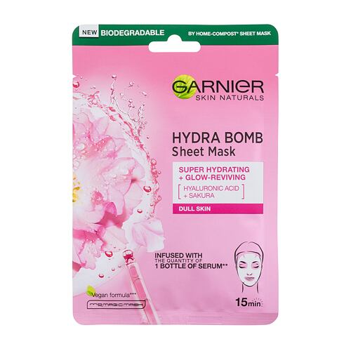Pleťová maska Garnier Skin Naturals Hydra Bomb Sakura 1 ks