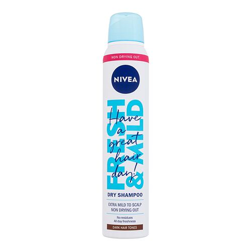 Suchý šampon Nivea Fresh & Mild Dark Hair Tones 200 ml poškozený flakon