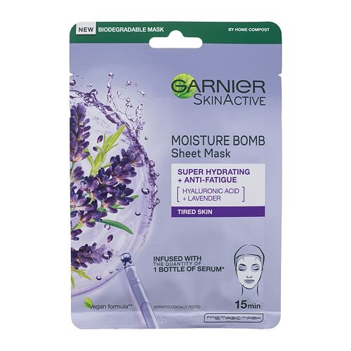 Pleťová maska Garnier SkinActive Moisture Bomb Super Hydrating + Anti-Fatigue 1 ks