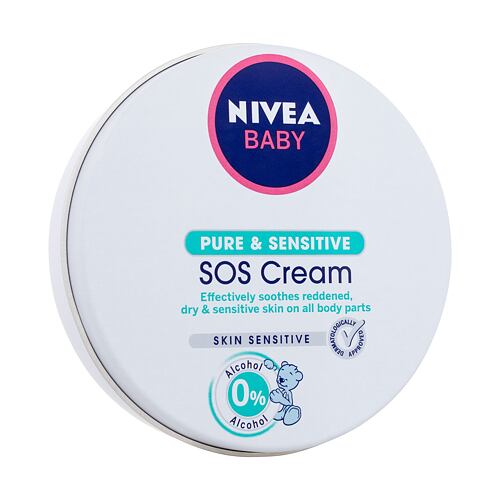 Denní pleťový krém Nivea Baby SOS Cream Pure & Sensitive 150 ml poškozený obal
