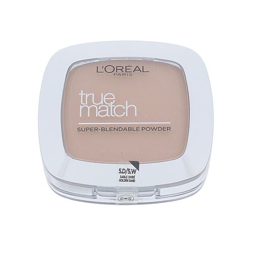 Pudr L'Oréal Paris True Match 9 g D5-W5 Golden Sand poškozená krabička