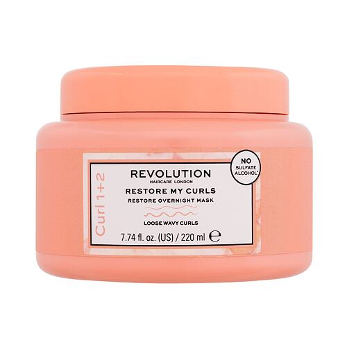 Maska na vlasy Revolution Haircare London Curl 1+2 Restore My Curls Restore Overnight Mask 220 ml