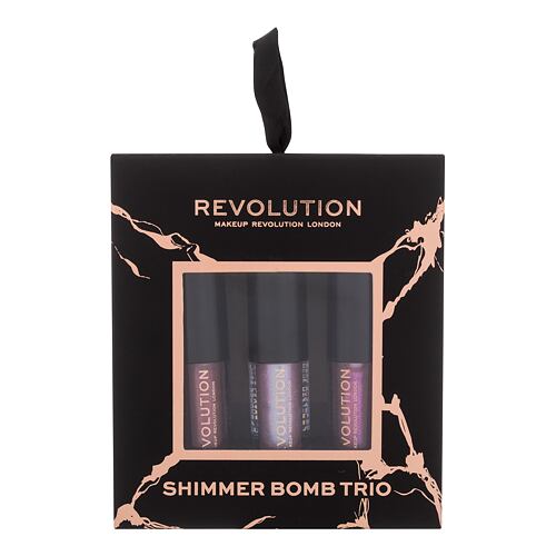 Lesk na rty Makeup Revolution London Shimmer Bomb Trio 2 ml Distortion poškozená krabička Kazeta