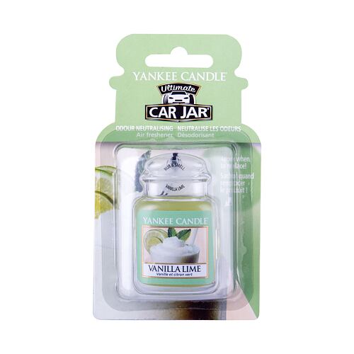 Vůně do auta Yankee Candle Vanilla Lime Car Jar 1 ks poškozený obal