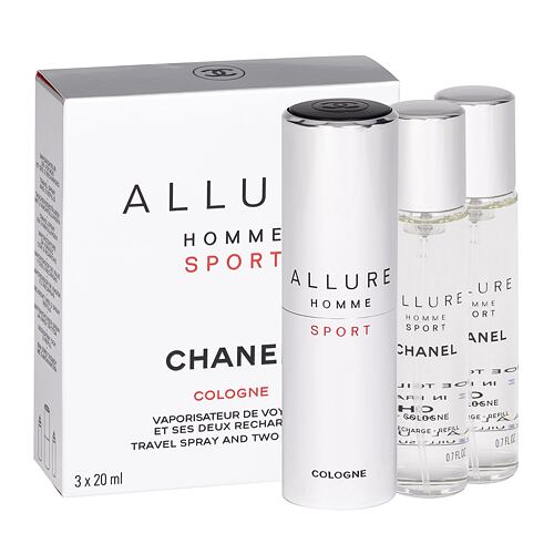 Kolínská voda Chanel Allure Homme Sport Cologne Twist and Spray 3x20 ml poškozená krabička