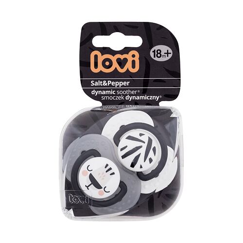 Dudlík LOVI Salt&Pepper Dynamic Soother 18m+ 2 ks