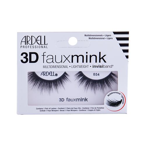 Umělé řasy Ardell 3D Faux Mink 854 1 ks Black poškozená krabička