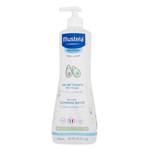 Čisticí voda Mustela Bébé Cleansing Water No-Rinse 750 ml