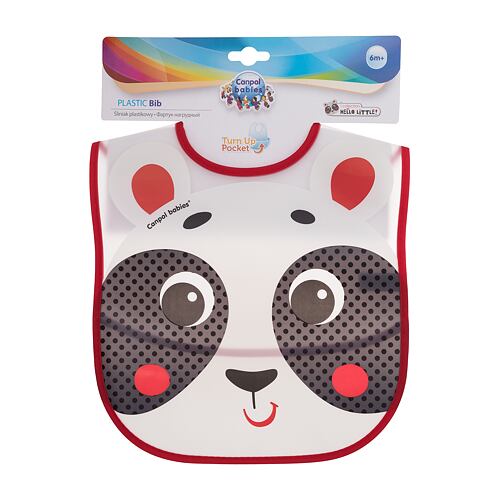 Bryndák Canpol babies Hello Little Plastic Bib Beige 1 ks