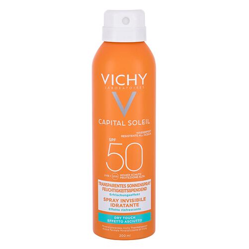 Opalovací přípravek na tělo Vichy Capital Soleil Invisible Hydrating Mist SPF50 200 ml poškozený flakon