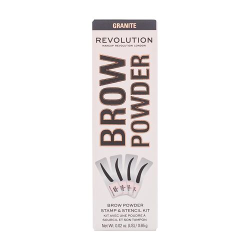 Pudr na obočí Makeup Revolution London Brow Powder Stamp & Stencil 0,65 g Granite poškozená krabička