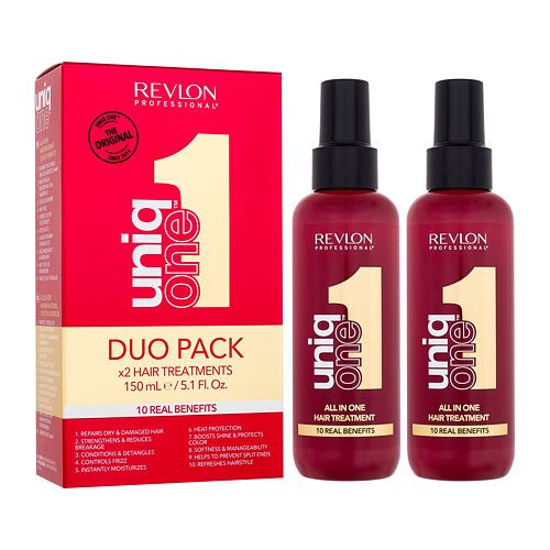 Bezoplachová péče Revlon Professional Uniq One All In One Hair Treatment Duo Pack 2x150 ml poškozená krabička