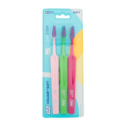 Klasický zubní kartáček TePe Colour Soft 3 ks poškozený obal