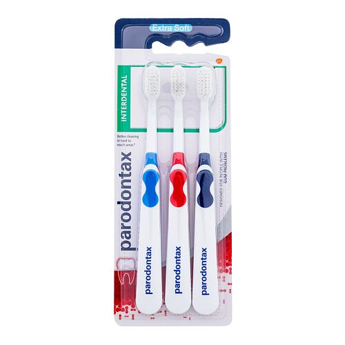 Klasický zubní kartáček Parodontax Interdental Extra Soft Trio 3 ks poškozený obal