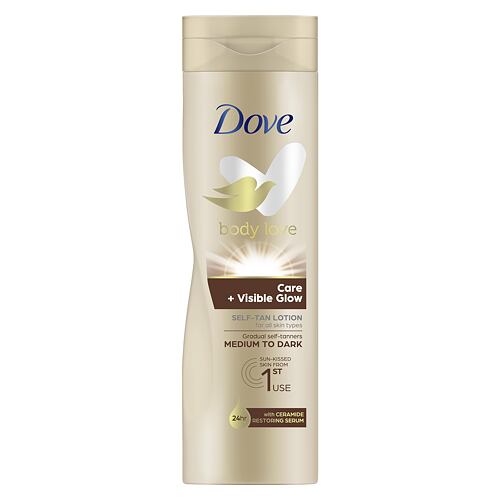 Samoopalovací přípravek Dove Body Love Care + Visible Glow Self-Tan Lotion 250 ml Medium to Dark