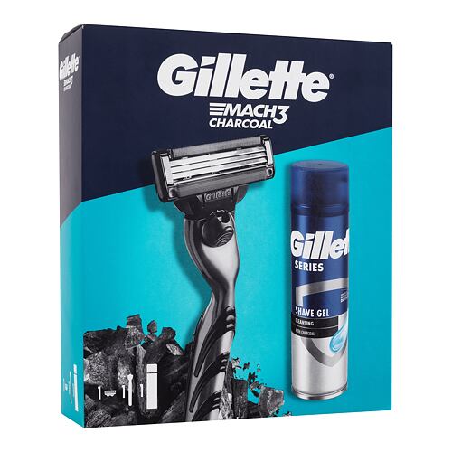 Holicí strojek Gillette Mach3 Charcoal 1 ks poškozená krabička Kazeta