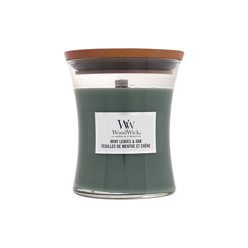 Vonná svíčka WoodWick Mint Leaves & Oak 275 g