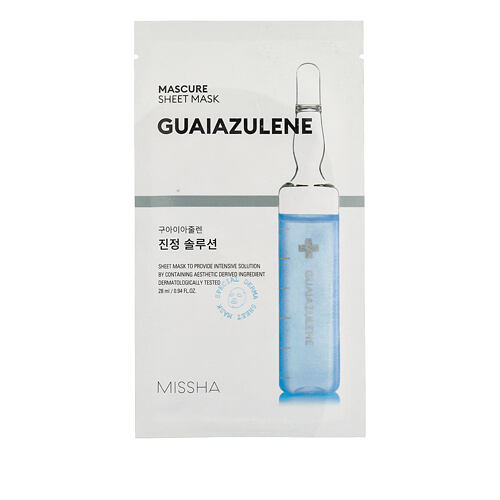 Pleťová maska Missha Mascure Sheet Mask Guaiazulene 28 ml