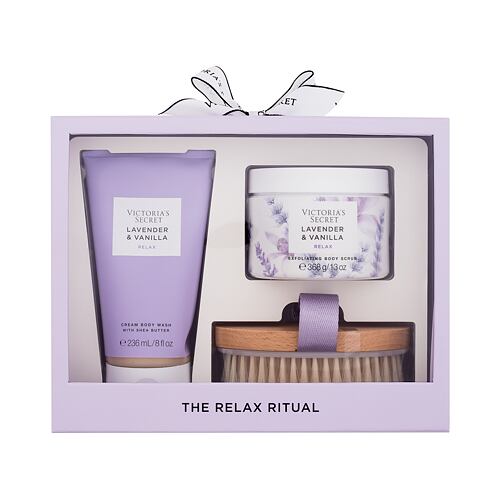 Sprchový krém Victoria´s Secret Levender & Vanilla Relax 236 ml poškozená krabička Kazeta