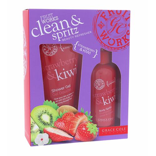 Sprchový gel Grace Cole Fruit Works Strawberry & Kiwi 100 ml Kazeta
