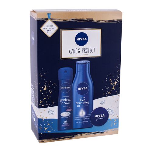 Tělové mléko Nivea Care & Protect 250 ml poškozená krabička Kazeta