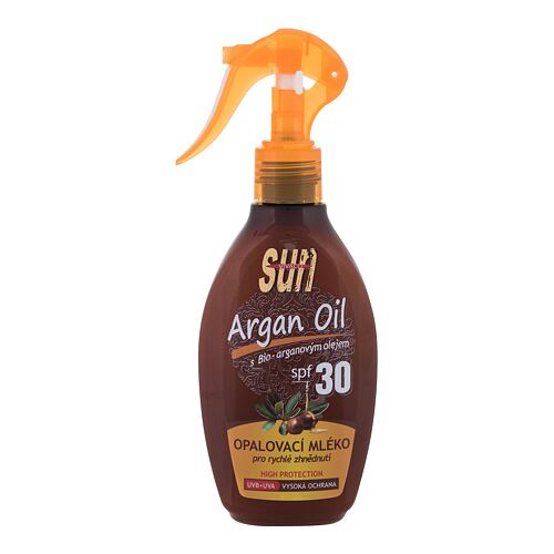 Opalovací přípravek na tělo Vivaco Sun Argan Oil SPF30 200 ml poškozený flakon