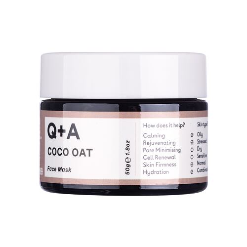 Pleťová maska Q+A Coco Oat 50 g