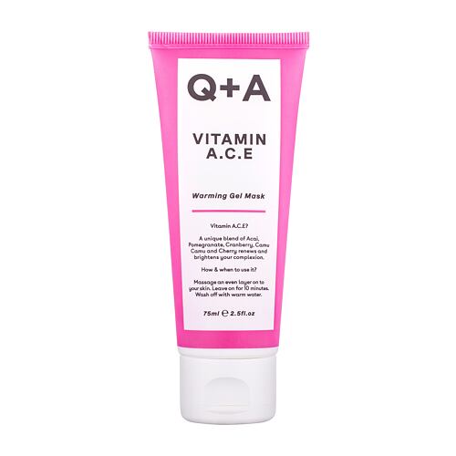 Pleťová maska Q+A Vitamin A.C.E Warming Gel Mask 75 ml poškozená krabička