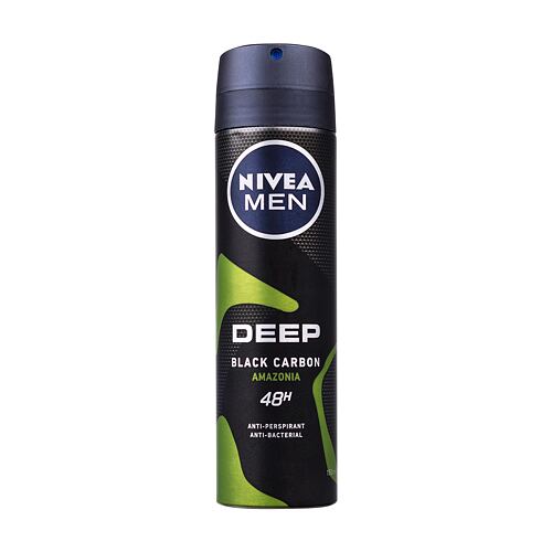 Antiperspirant Nivea Men Deep Black Carbon Amazonia 48H 150 ml poškozený flakon
