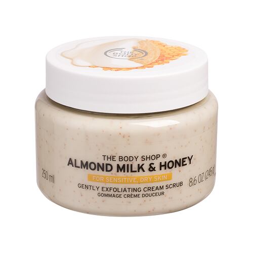 Tělový peeling The Body Shop Almond Milk & Honey Gently Exfoliating Cream Scrub 250 ml