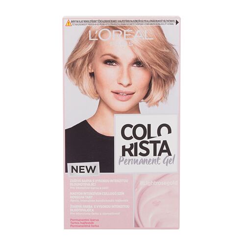 Barva na vlasy L'Oréal Paris Colorista Permanent Gel 60 ml Light Rosegold poškozená krabička