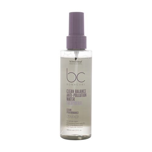 Bezoplachová péče Schwarzkopf Professional BC Bonacure Clean Balance Tocopherol Anti-Pollution Water 150 ml