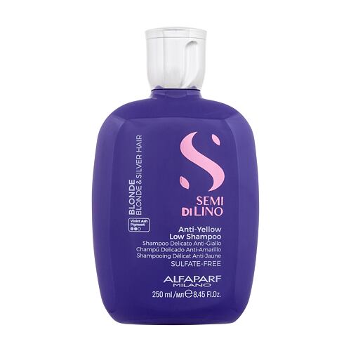 Šampon ALFAPARF MILANO Semi Di Lino Anti-Yellow Low Shampoo 250 ml poškozená krabička