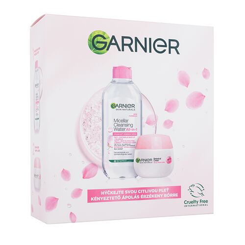 Denní pleťový krém Garnier Skin Naturals Rose Cream Gift Set 50 ml Kazeta